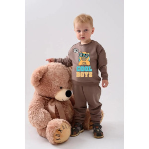 Свитшот детский 2378-Фут "Футер" футер 2-х нитка (р-ры: 80-110) капибара коричневый