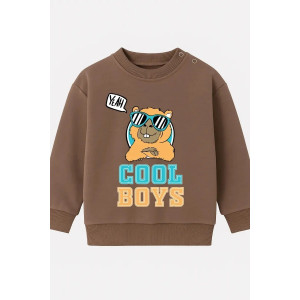 Свитшот детский 2378-Фут "Футер" футер 2-х нитка (р-ры: 80-110) капибара коричневый