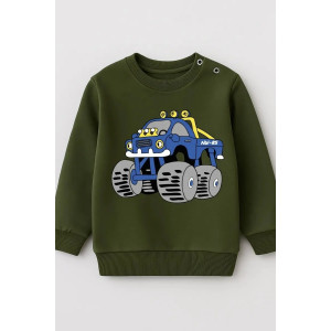 Свитшот детский 2378-Фут "Футер" футер 2-х нитка (р-ры: 80-110) машинка зеленый