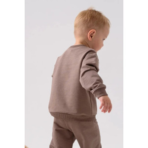 Свитшот детский 2378-Фут "Футер" футер 2-х нитка (р-ры: 80-110) экскаватор коричневый