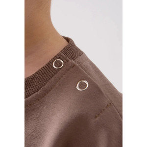 Свитшот детский 2378-Фут "Футер" футер 2-х нитка (р-ры: 80-110) экскаватор коричневый