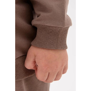 Свитшот детский 2378-Фут "Футер" футер 2-х нитка (р-ры: 80-110) экскаватор коричневый