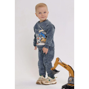 Свитшот детский 2398-Фут "Футер" футер 3-х нитка с начёсом (р-ры: 80-110) землекоп