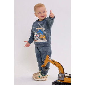 Свитшот детский 2398-Фут "Футер" футер 3-х нитка с начёсом (р-ры: 80-110) землекоп