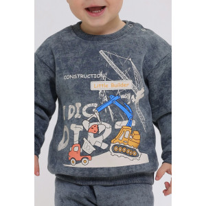 Свитшот детский 2398-Фут "Футер" футер 3-х нитка с начёсом (р-ры: 80-110) землекоп