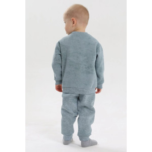 Свитшот детский 2398-Фут "Футер" футер 3-х нитка с начёсом (р-ры: 80-110) мустанг зеленый