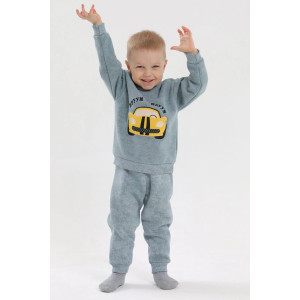 Свитшот детский 2398-Фут "Футер" футер 3-х нитка с начёсом (р-ры: 80-110) мустанг зеленый