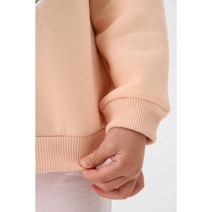 Свитшот детский 2392-Фут "Футер" футер 3-х нитка с начёсом (р-ры: 80-110) единорог персик