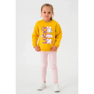 Свитшот детский 2392-Фут "Футер" футер 3-х нитка с начёсом (р-ры: 80-110) зайчик желтый