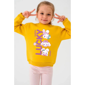 Свитшот детский 2392-Фут "Футер" футер 3-х нитка с начёсом (р-ры: 80-110) зайчик желтый