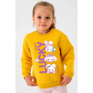 Свитшот детский 2392-Фут "Футер" футер 3-х нитка с начёсом (р-ры: 80-110) зайчик желтый