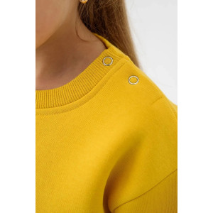 Свитшот детский 2392-Фут "Футер" футер 3-х нитка с начёсом (р-ры: 80-110) зайчик желтый