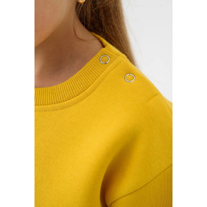 Свитшот детский 2392-Фут "Футер" футер 3-х нитка с начёсом (р-ры: 80-110) единорог желтый