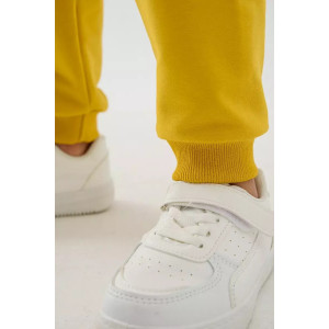 Брюки детские 2380-Фут "Футер" футер 2-х нитка (р-ры: 80-110) желтый