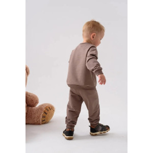 Брюки детские 2379-Фут "Футер" футер 2-х нитка (р-ры: 80-110) коричневый