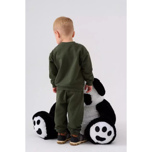 Брюки детские 2379-Фут "Футер" футер 2-х нитка (р-ры: 80-110) зеленый