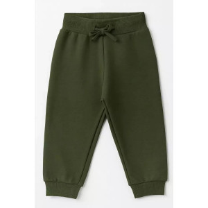 Брюки детские 2379-Фут "Футер" футер 2-х нитка (р-ры: 80-110) зеленый