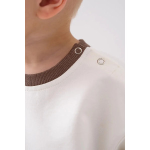 Костюм двойка детский 2376-Фут "Футер" футер 2-х нитка (р-ры: 80-110) медведь коричневый