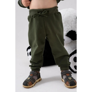 Костюм двойка детский 2376-Фут "Футер" футер 2-х нитка (р-ры: 80-110) трактор зеленый