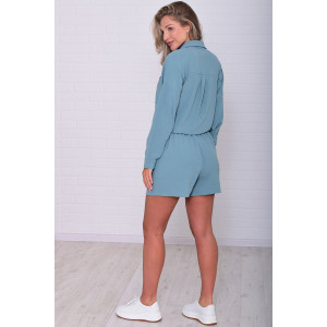 Костюм двойка женский 5351б костюмная ткань (р-ры: 42-56) полынь