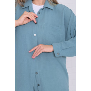 Костюм двойка женский 5351б костюмная ткань (р-ры: 42-56) полынь