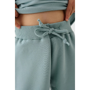 Костюм двойка детский 2377-Фут "Футер" футер 2-х нитка (р-ры: 80-110) мишка ментол