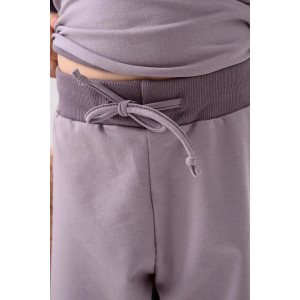 Костюм двойка детский 2377-Фут "Футер" футер 2-х нитка (р-ры: 80-110) дино сухая роза-фиол