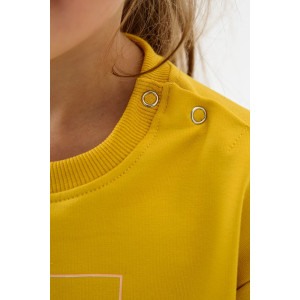 Костюм двойка детский 2377-Фут "Футер" футер 2-х нитка (р-ры: 80-110) мышка желтый