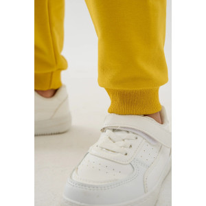 Костюм двойка детский 2377-Фут "Футер" футер 2-х нитка (р-ры: 80-110) мышка желтый