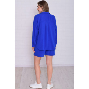 Костюм двойка женский 5351д костюмная ткань (р-ры: 42-56) сапфир