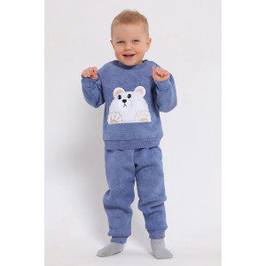 Костюм двойка детский 2399-Фут "Футер" футер 3-х нитка с начёсом (р-ры: 80-110) белый медведь