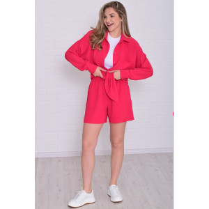 Костюм двойка женский 5351е костюмная ткань (р-ры: 42-56) алый