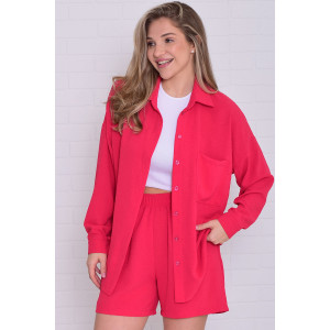 Костюм двойка женский 5351е костюмная ткань (р-ры: 42-56) алый