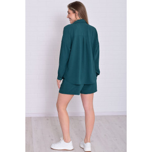 Костюм двойка женский 5351г костюмная ткань (р-ры: 42-56) изумруд