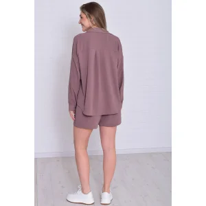 Костюм двойка женский 5351 костюмная ткань (р-ры: 42-56) мокко