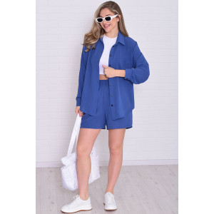 Костюм двойка женский 5351в костюмная ткань (р-ры: 42-56) маренго