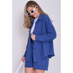 Костюм двойка женский 5351в костюмная ткань (р-ры: 42-56) маренго