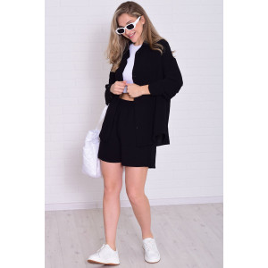 Костюм двойка женский 5351ж костюмная ткань (р-ры: 42-56) черный