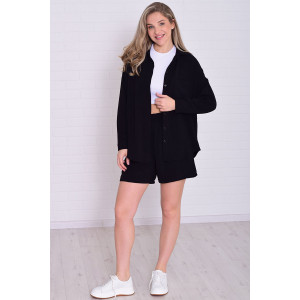 Костюм двойка женский 5351ж костюмная ткань (р-ры: 42-56) черный