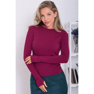 Лонгслив женский 6227б лапша (р-ры: 38-44) фиолетовый