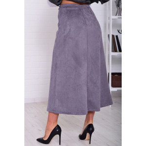 Юбка женская Ф9010а замша (р-ры: 44-54) серый