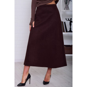 Юбка женская Ф9010б замша (р-ры: 44-54) темный шоколад