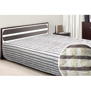 Покрывало двухстороннее жатый микрофайбер "Полоска баклажановая" (последний размер) 200х220 Покрывало двухстороннее жатый микрофайбер "Полоска баклажановая" (последний размер) 200х220