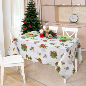 Скатерть из рогожки "Серебряный звон" (последний размер) 260х145 Скатерть из рогожки "Серебряный звон" (последний размер) 260х145