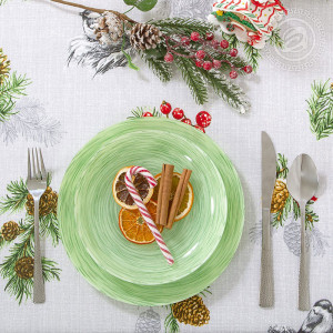 Скатерть из рогожки "Серебряный звон" (последний размер) 260х145 Скатерть из рогожки "Серебряный звон" (последний размер) 260х145