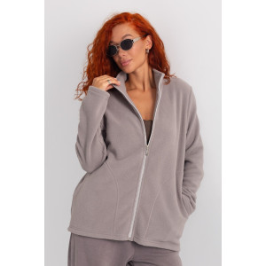 Толстовка женская "Элли" ФТ-27 флис (последний размер) светло-серый 48,52,54