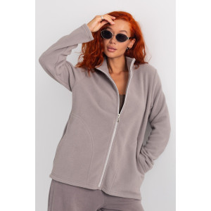 Толстовка женская "Элли" ФТ-27 флис (последний размер) светло-серый 48,52,54