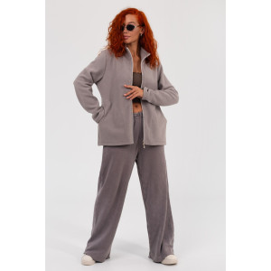 Толстовка женская "Элли" ФТ-27 флис (последний размер) светло-серый 48,52,54