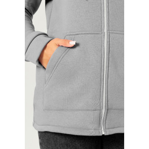 Толстовка женская ФТ-16 "Роксана" футер 3-х нитка с начёсом (последний размер) серый 48