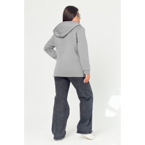 Толстовка женская ФТ-16 "Роксана" футер 3-х нитка с начёсом (последний размер) серый 48